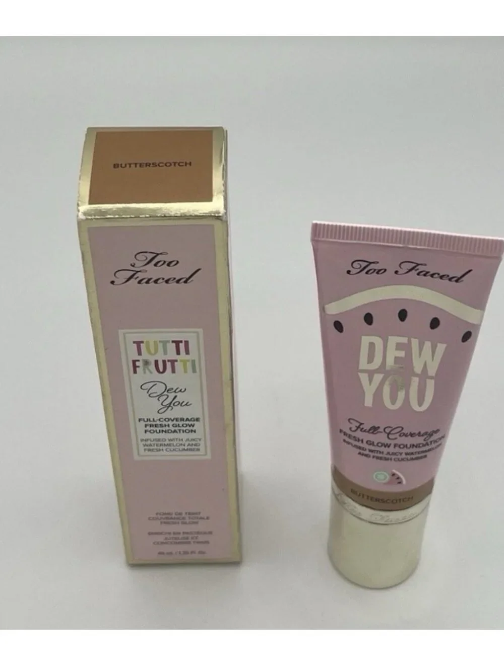 TOO FACED Tutti Frutti Dew You Fresh Glow Foundation Butterscotch 1.35 fl oz